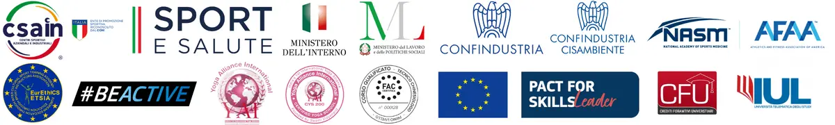 NonSoloFitness è risconosciuta dal CONI, dall'Europa, da AFAA NASM